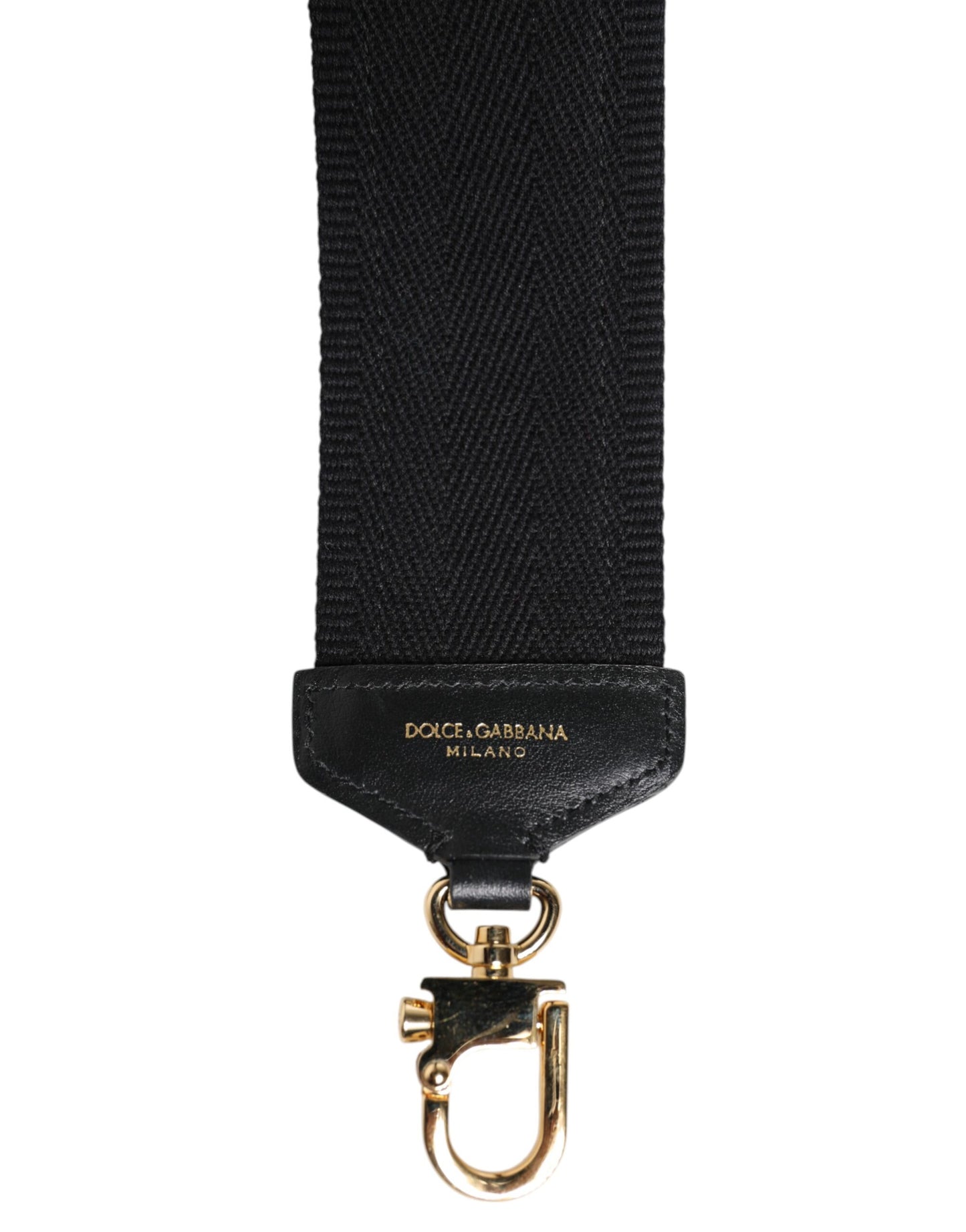 Borsa da donna Dolce &amp; Gabbana in cotone nero stampato con tracolla