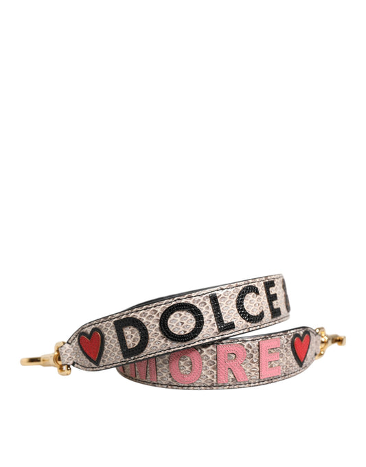 Tracolla per borsa con patch DG AMORE multicolore Dolce &amp; Gabbana