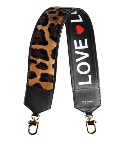 Borsa reversibile con tracolla Dolce &amp; Gabbana in stampa leopardata nera