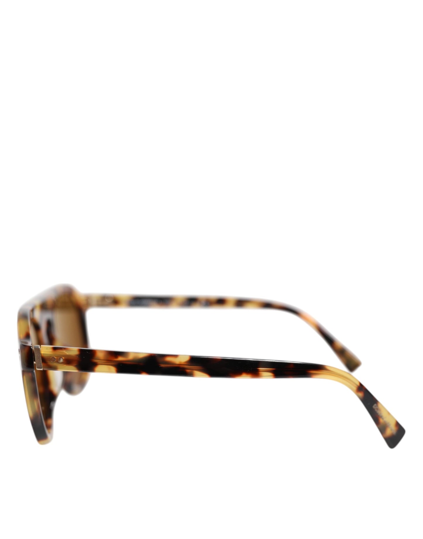 Occhiali da sole rotondi con stampa leopardata Dolce &amp; Gabbana in acetato marrone