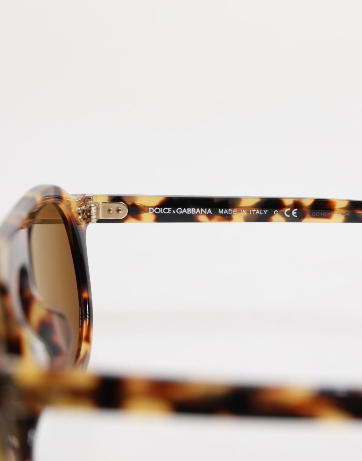 Occhiali da sole rotondi con stampa leopardata Dolce &amp; Gabbana in acetato marrone