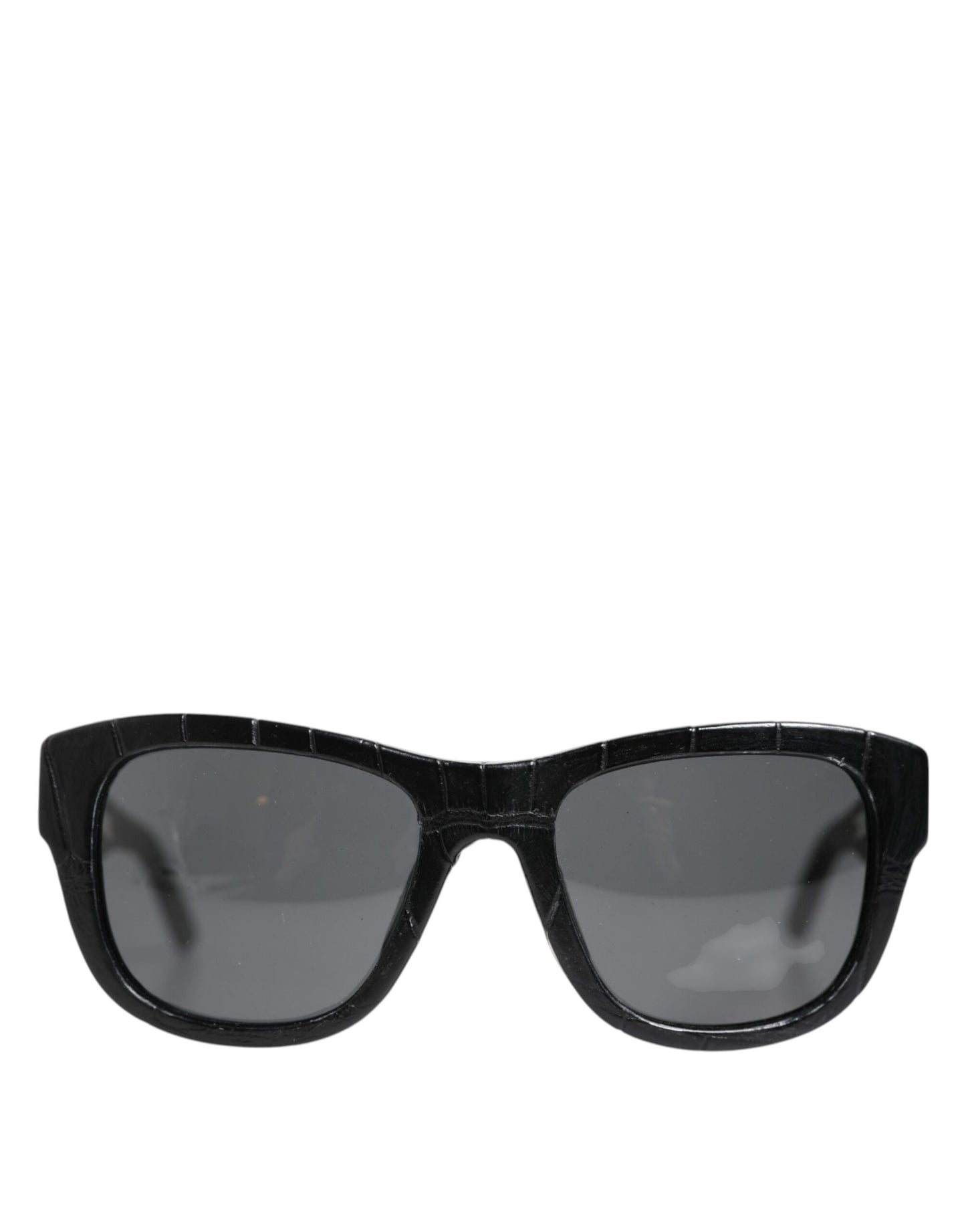 Occhiali da sole Dolce &amp; Gabbana DG4177 con montatura in pelle nera e lenti colorate