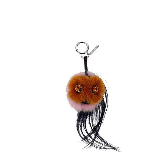 Portachiavi in ​​pelliccia marrone Fendi