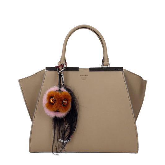 Portachiavi in ​​pelliccia marrone Fendi
