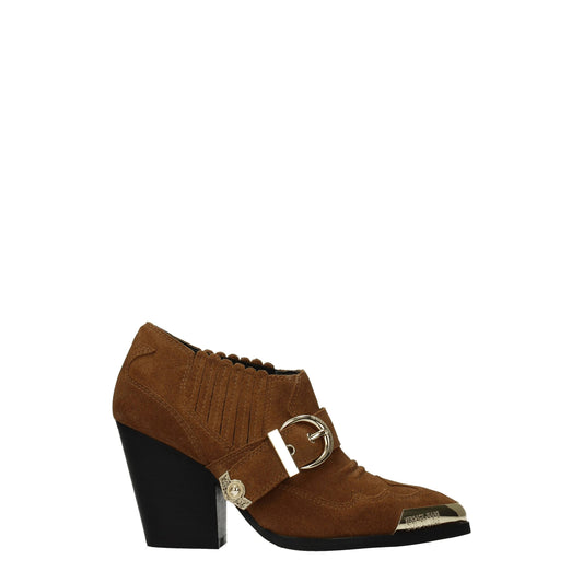 Stivaletti in pelle marrone Versace Jeans