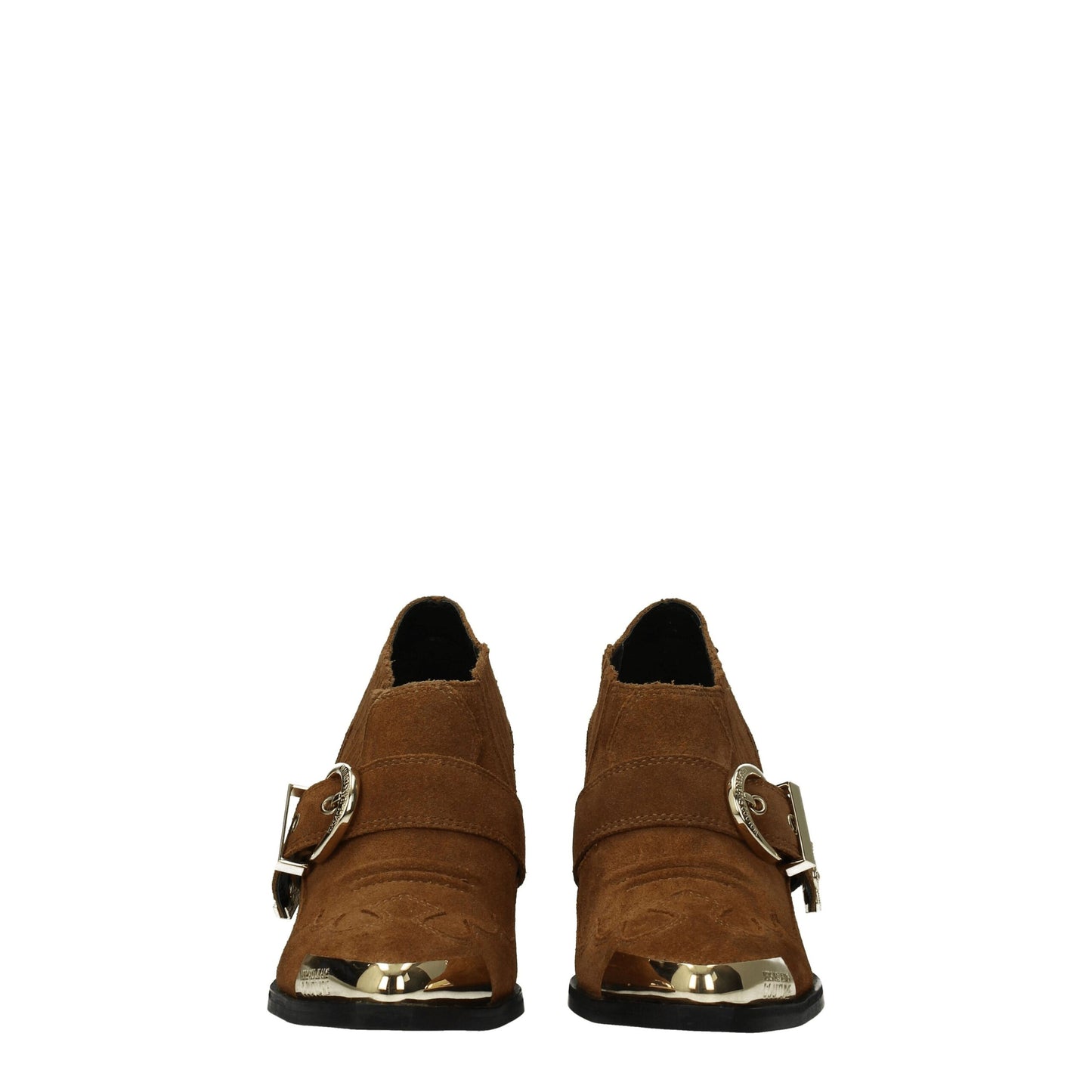 Stivaletti in pelle marrone Versace Jeans