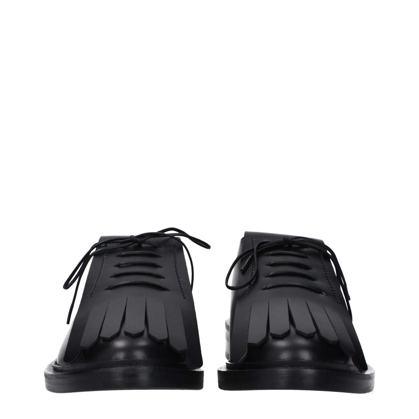 Max Mara Black Leather Oxfords And Derbies