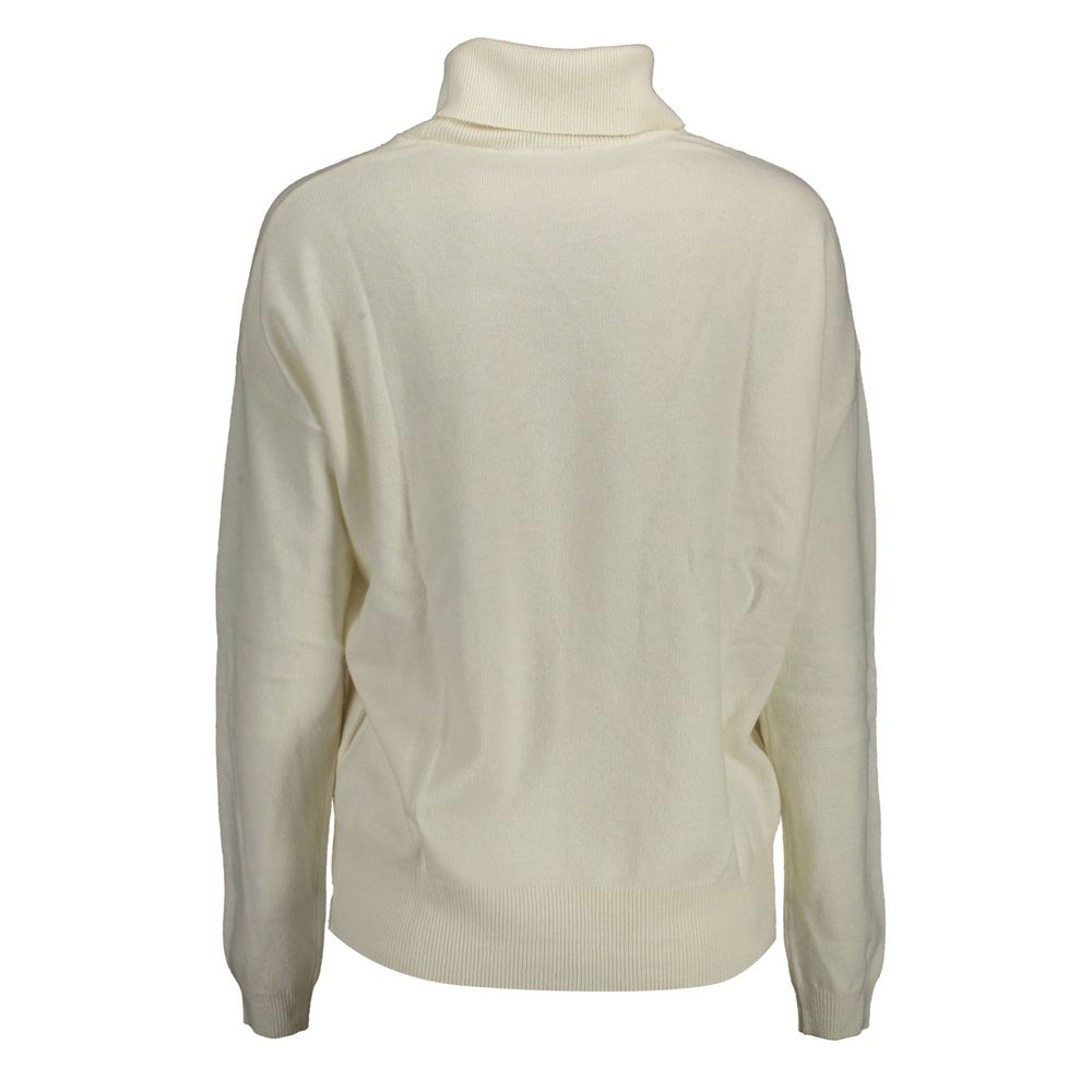 Maglione da donna in poliammide bianco US POLO ASSN.