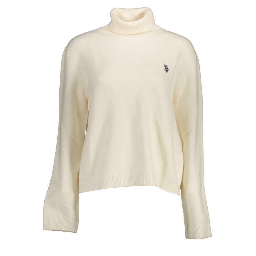 Maglione da donna in acrilico bianco US POLO ASSN.