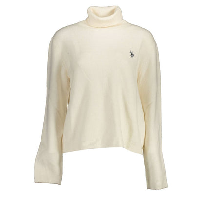 Maglione da donna in acrilico bianco US POLO ASSN.