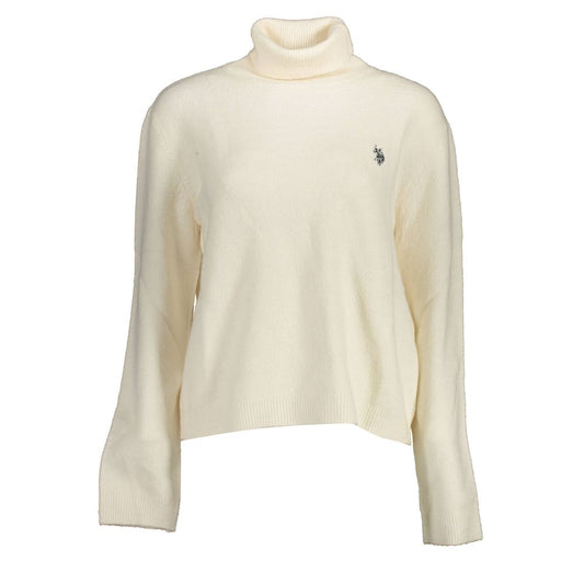 Maglione da donna in acrilico bianco US POLO ASSN.