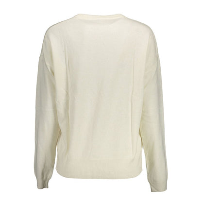 Maglione da donna in poliammide bianco US POLO ASSN.