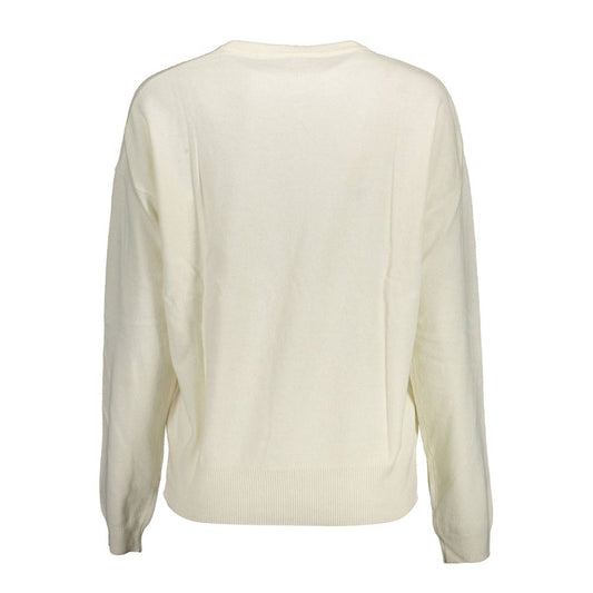 Maglione da donna in poliammide bianco US POLO ASSN.