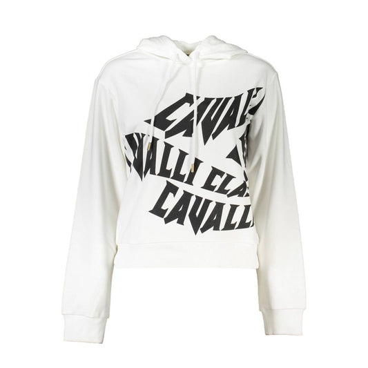 Maglione da donna in cotone bianco Cavalli Class