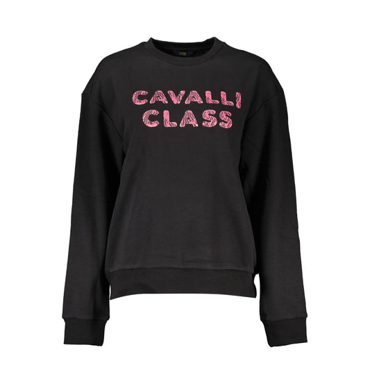 Maglione da donna in cotone nero Cavalli Class