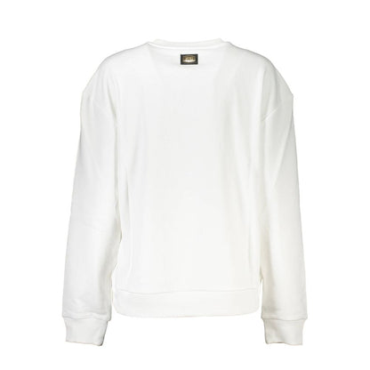 Felpa da donna in cotone bianco Cavalli Class