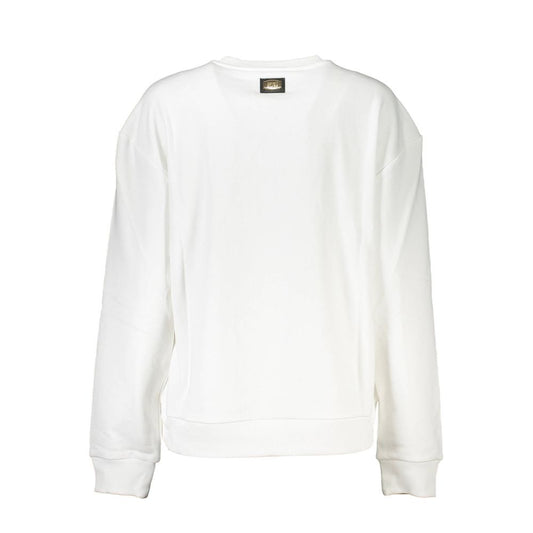 Felpa da donna in cotone bianco Cavalli Class