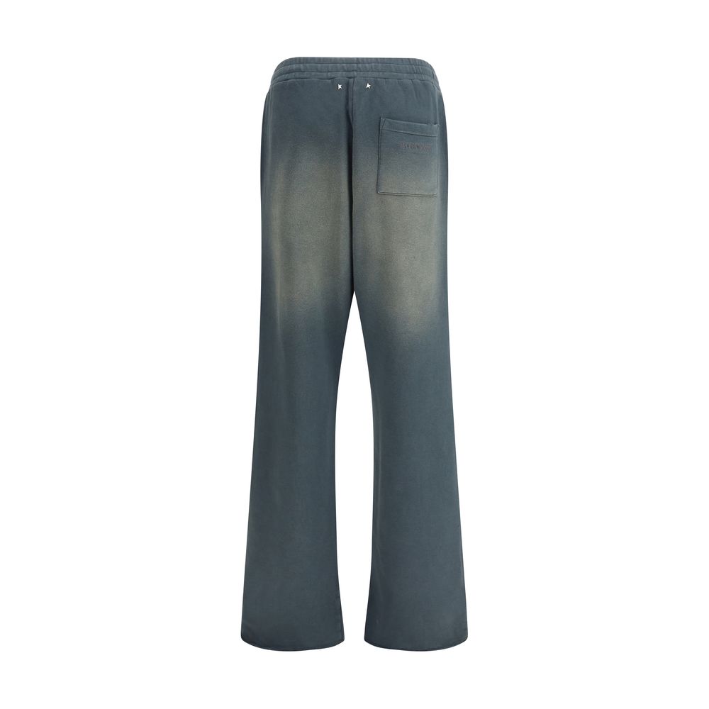 Pantaloni casual in cotone blu Golden Goose