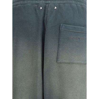 Pantaloni casual in cotone blu Golden Goose