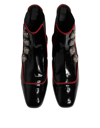 Dolce &amp; Gabbana Black Jackie - Stivaletti Chelsea con bottoni