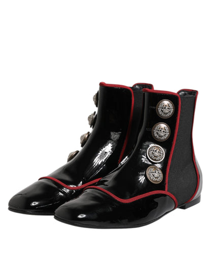 Dolce &amp; Gabbana Black Jackie - Stivaletti Chelsea con bottoni
