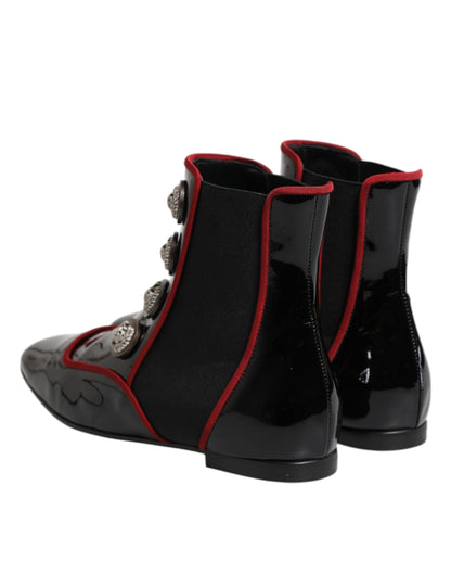 Dolce &amp; Gabbana Black Jackie - Stivaletti Chelsea con bottoni