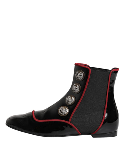 Dolce &amp; Gabbana Black Jackie - Stivaletti Chelsea con bottoni