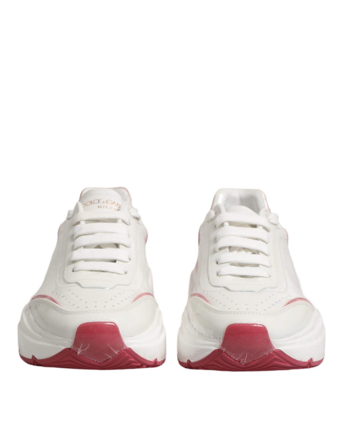 Dolce &amp; Gabbana Daymaster Low Top Sneakers bianche e rosa
