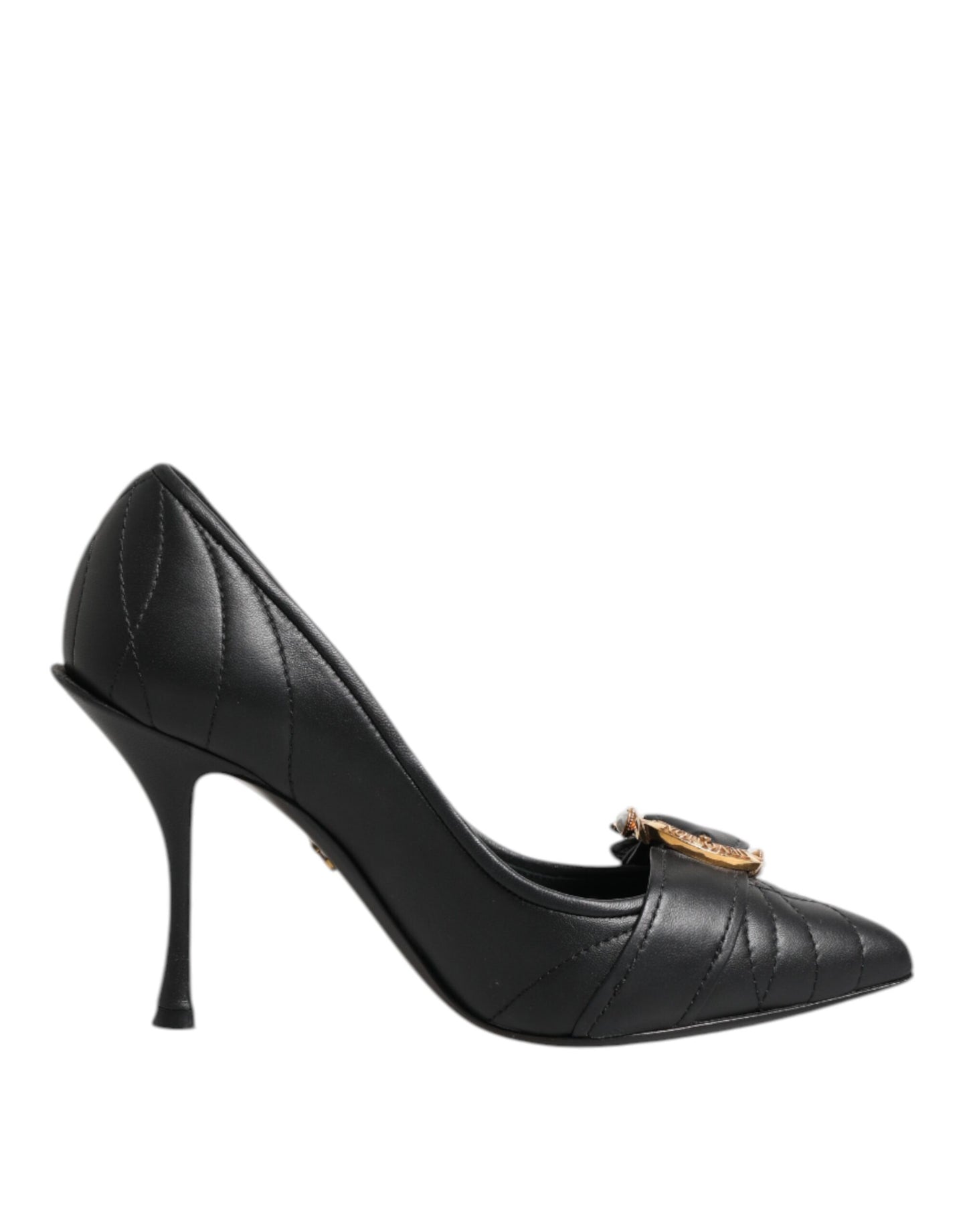 Scarpe con tacco in pelle nera Devotion di Dolce &amp; Gabbana