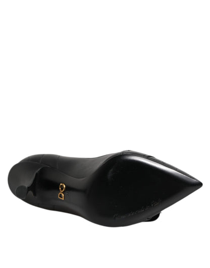 Scarpe con tacco in pelle nera Devotion di Dolce &amp; Gabbana