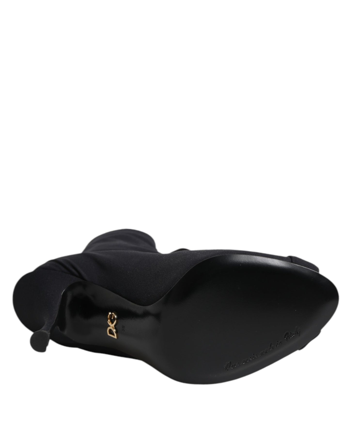 Dolce &amp; Gabbana - Stivali con lacci e tacco a spillo neri