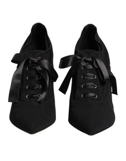 Scarpe con tacco a spillo nere con lacci Dolce &amp; Gabbana
