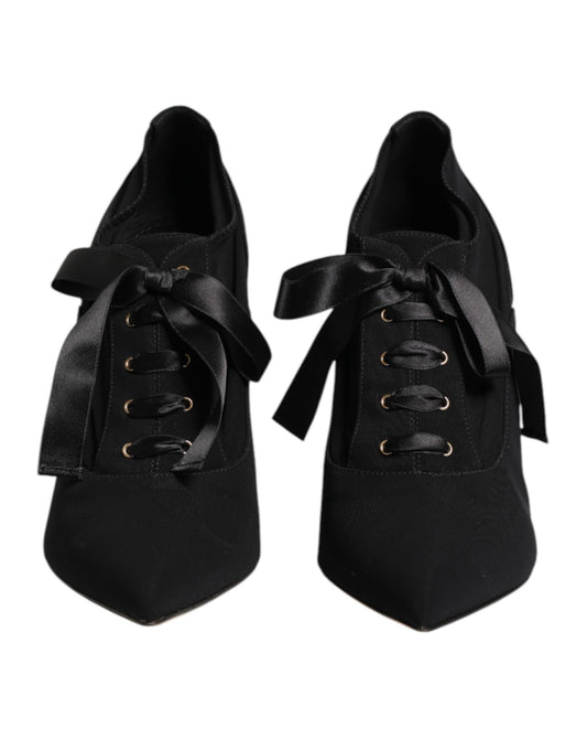 Scarpe con tacco a spillo nere con lacci Dolce &amp; Gabbana