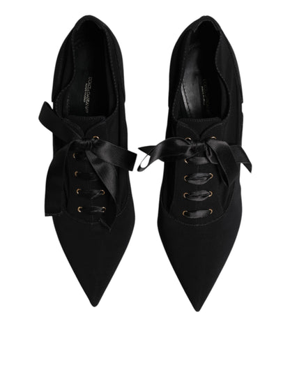 Scarpe con tacco a spillo nere con lacci Dolce &amp; Gabbana