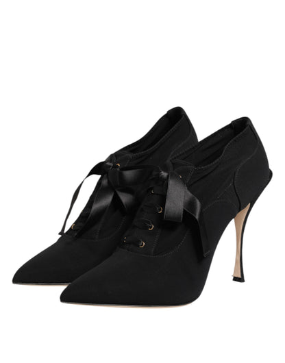 Scarpe con tacco a spillo nere con lacci Dolce &amp; Gabbana