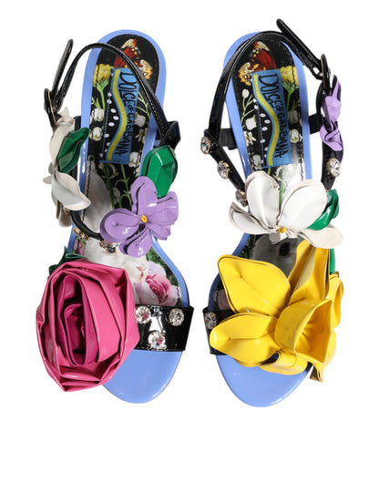 Sandali Dolce &amp; Gabbana KEIRA con cristalli floreali multicolori