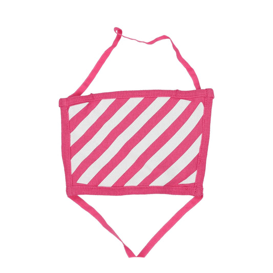 Mascherina in cotone rosa bianco sporco