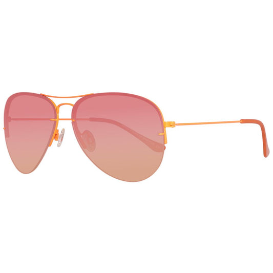 Occhiali da sole in metallo arancione Benetton