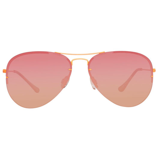 Occhiali da sole in metallo arancione Benetton