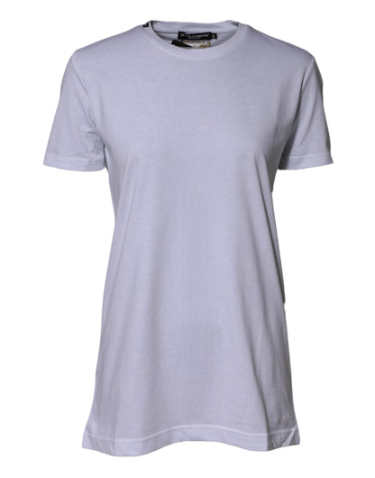 Dolce &amp; Gabbana T-shirt girocollo Goodluck 2023 in cotone bianco