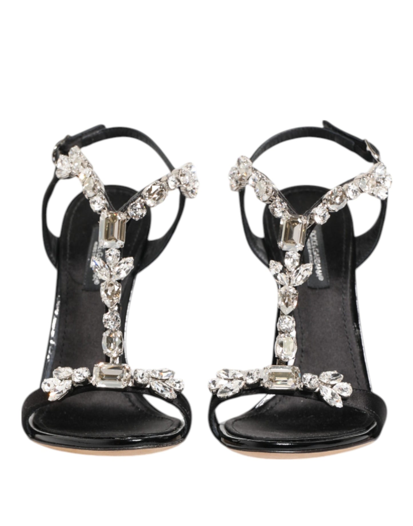 Sandali con tacco Dolce &amp; Gabbana Keira neri con cristalli