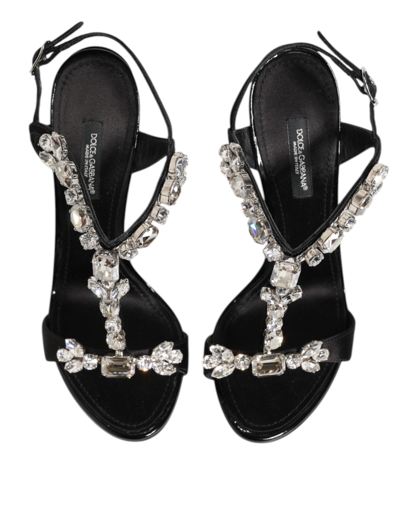Sandali con tacco Dolce &amp; Gabbana Keira neri con cristalli
