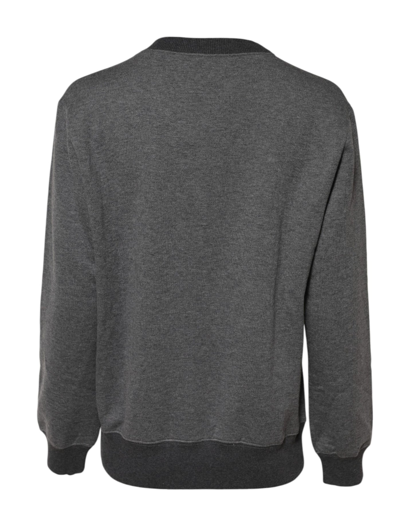 Maglione Dolce &amp; Gabbana grigio con logo DG ricamato