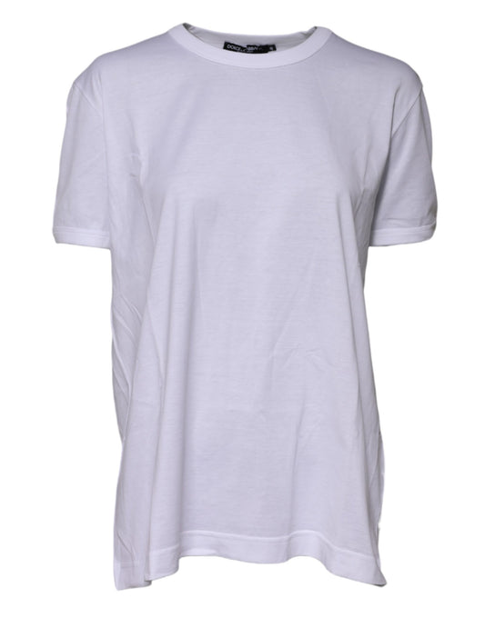Dolce &amp; Gabbana T-shirt girocollo Goodluck 2022 in cotone bianco