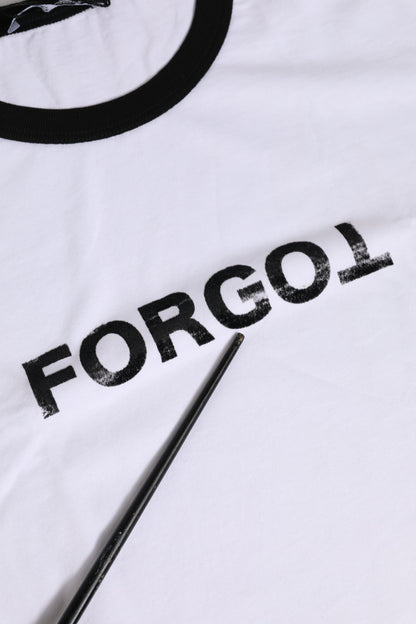 T-shirt corta con scollo rotondo in cotone bianco Dolce & Gabbana