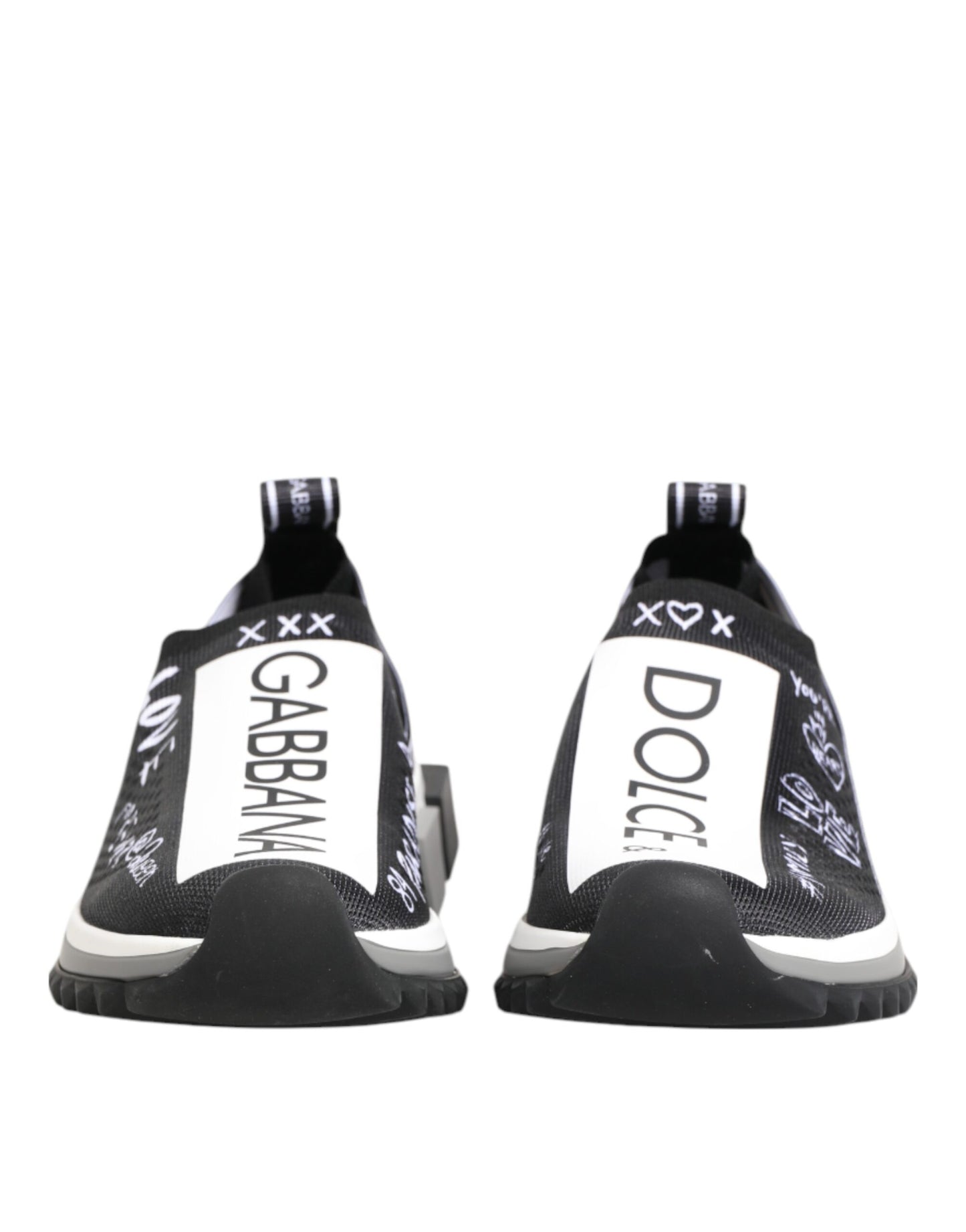 Dolce &amp; Gabbana Scarpe da ginnastica basse nere e bianche Sorrento