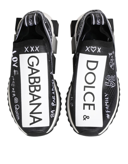 Dolce &amp; Gabbana Scarpe da ginnastica basse nere e bianche Sorrento
