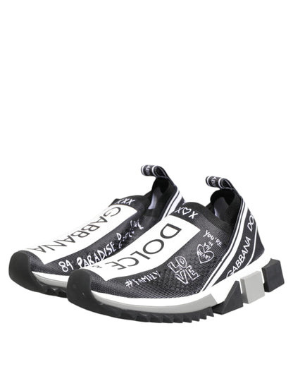 Dolce &amp; Gabbana Scarpe da ginnastica basse nere e bianche Sorrento