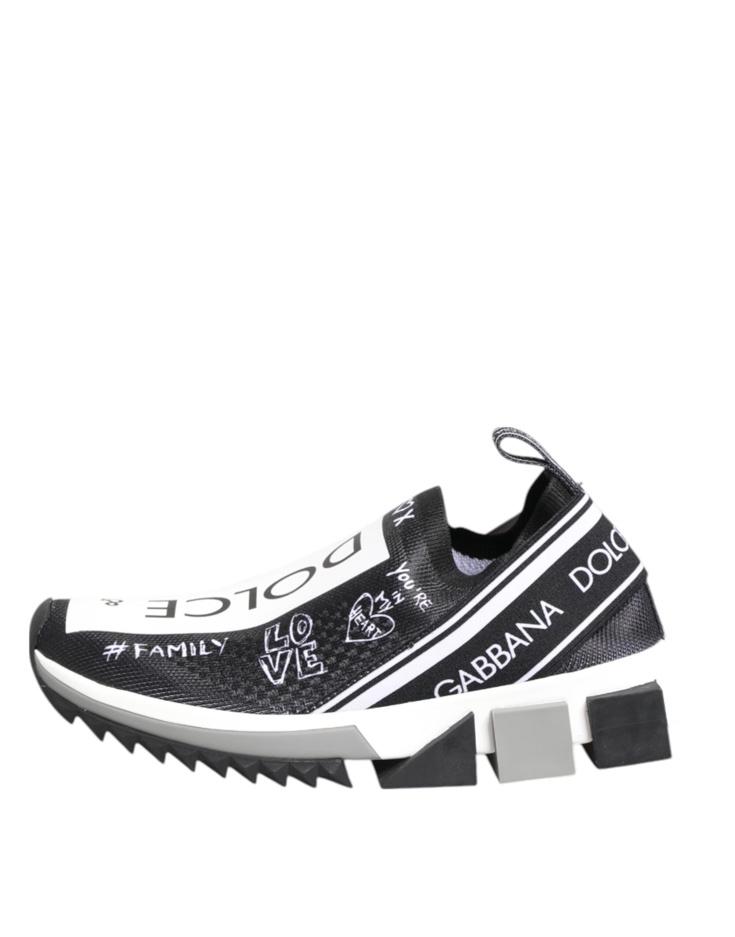 Dolce &amp; Gabbana Scarpe da ginnastica basse nere e bianche Sorrento