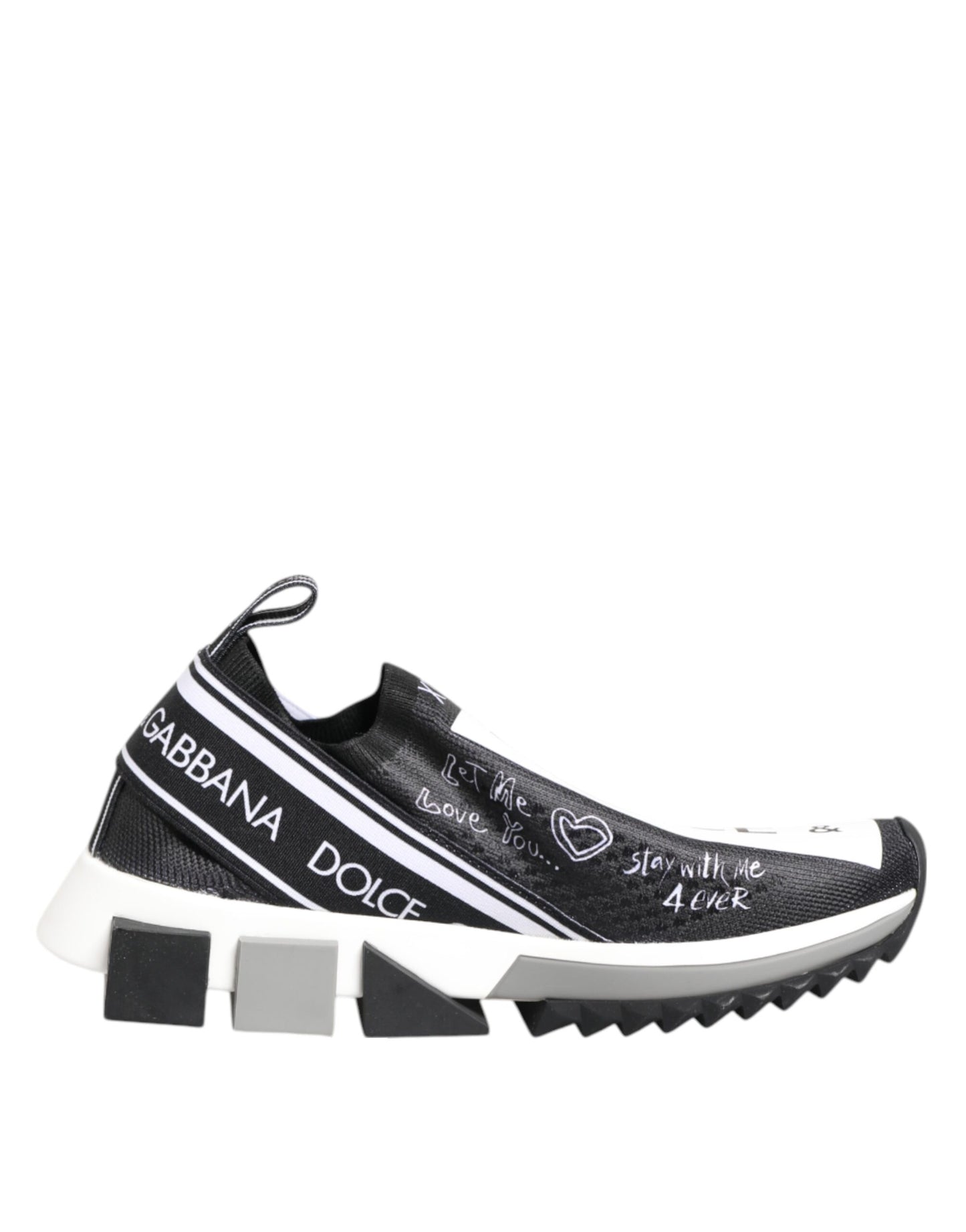 Dolce &amp; Gabbana Scarpe da ginnastica basse nere e bianche Sorrento